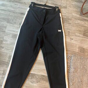 PXG Women's Side Stripe Jogger Black & White- small